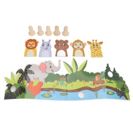 Cartoon Animal Finger Puppet Set Funny Home Party Felt Jungle Adventure Finger Puppets for Kid