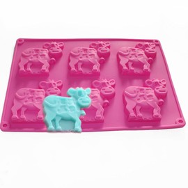 X-Haibei Dairy Cow Silicone Mold for Chocolate, Cookies, Candy, Jello, and Soap - 1.4oz per Cavity, Food-Grade, Easy Release, Perfect for Homemade Treats