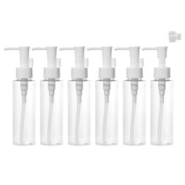 TSA Approved 3.4oz Leakproof Travel Bottles 6-Pack Empty Containers BPA-Free Refillable Pump Dispenser for Shampoo Lotion Gym Travel-Size Toiletries