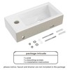 J-FAMILY 14.5'' x 7'' Small Wall Mount Sink Rectangle Porcelain