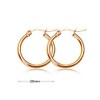 18k yellow Gold plated huggie hoop 20mm sleeper earrings Non-allergenic