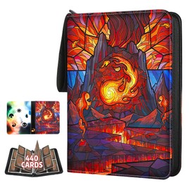 TCGUARD Trading Card Binder for MTG/YGO/PTCG/Game Cards, Holds 440 Cards,Premium Collector Card Album for Standard Cards,Toys Gifts for Kids (4 Pocket, Red)