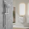 Adjustable 30-Inch Shower Slide Bar with 5-Function Handheld Shower Head,