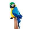Teddys Rothenburg Cuddly Toy Hand Puppet Parrot 25 cm Blue