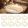 12pcs Spiral Napkin Rings Matte Gold Electroplating Prevent Fading Table