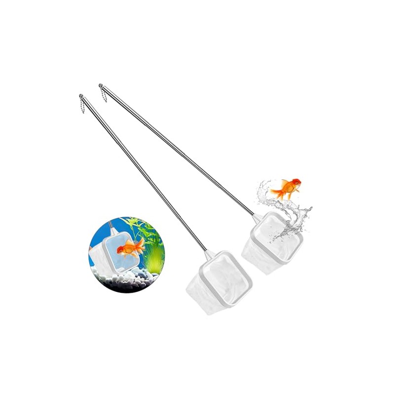 2-Pack White 3-Inch Aquarium Net – Small Fish Tank Tool