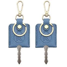 KARENSKEYS Leather Key Sleeve, 2PCS Stylish Key Cover, Broken Car Key Loop Replacement, for Women Men.