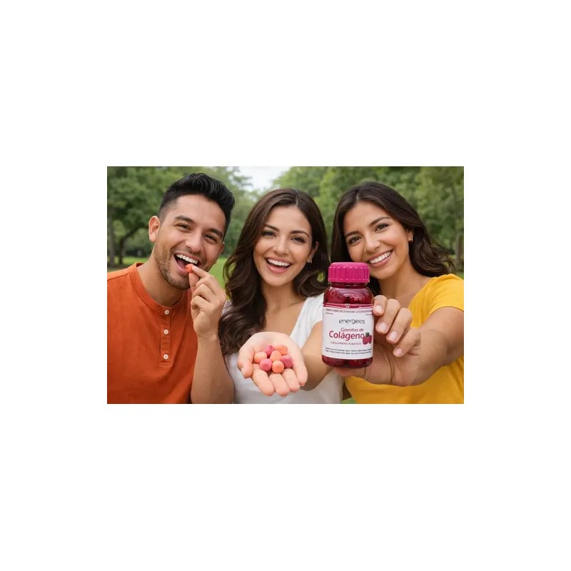 Gomitas De Colageno Piel Cabello 220g Frambuesa 110 Gomita