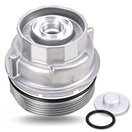 15620-31060 Oil Filter Housing Cap Assembly for Toyota Tundra Rav4 4Runner Camry Highlander Tacoma Avalon Sienna Venza Lexus RX350 Oil Filter Housing with Oil Plug Replace 1562031060 15643-31050