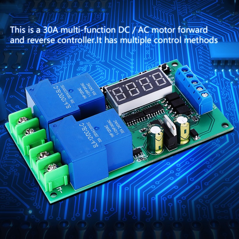 30A12V Multifunction Motor Forward Reverse Controller Start stop Delay Limit