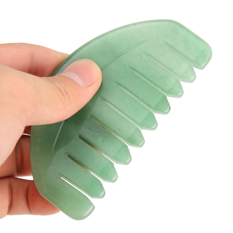 Massage Comb Scalp Care Relax Handheld Portable Jadestone Gua Sha