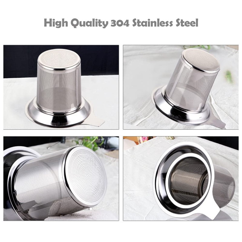 Tea Infuser, Extra Fine Mesh Tea Strainer with Silicone Lid,