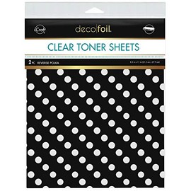Deco Foil Clear Toner Sheets 8.5"x 11" 2 pack - Reverse Polka