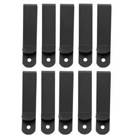 dophee 10Pcs Metal Belt Clip Holster Sheath Belt Clip Clasp Spring Hook Clamp Holders Versatile Buckle for Pockets Wallet Key Hooker DIY Accessories, 72x15mm/2.83"x0.59", Black