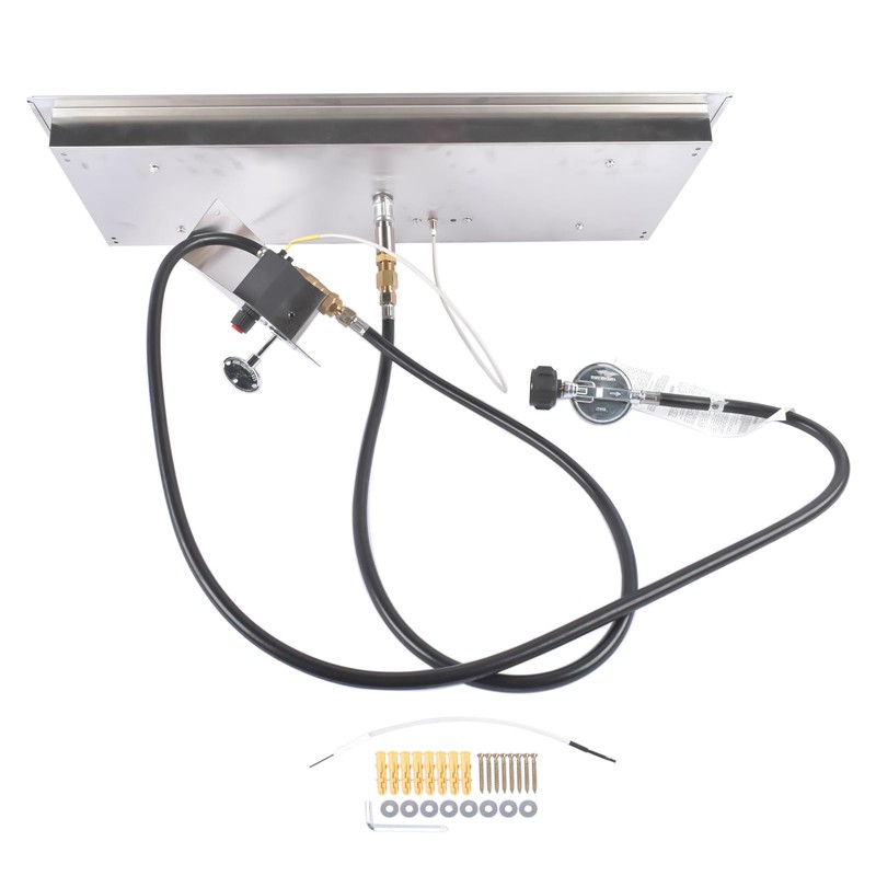 Mixizap 30 x 10 Inch Stainless Steel Propane Gas Rectangular