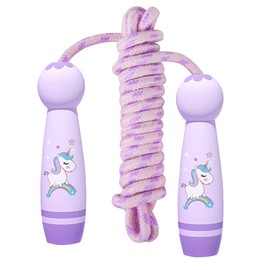 Children's Skipping Rope, Girls' Skipping Rope, Adjustable Children's Skipping Rope, Skipping Rope for Girls, Unicorn Speed Rope, Children's Adjustable Cotton Rope for Boys and Girls
