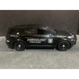 MOTORMAX Newark Police NJ 1:24 Scale Custom Die-Cast 2022 Ford Police Ghost SUV Unit
