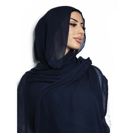 Txameru Hiyab Hiyab Hiyab Viscosa para Mujer Hiyab Hiyab Moda Hiyab Hiyab Bufanda Hiyab para Mujer, Azul marino, Estándar