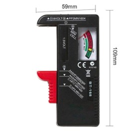 Black Universal BT168 Digital Battery Tester Volt Checker for AA AAA 9V Button Multiple Voltage Tools Battery BT-168 Tester Meter Size Household Batteries, Chargers and Accessories