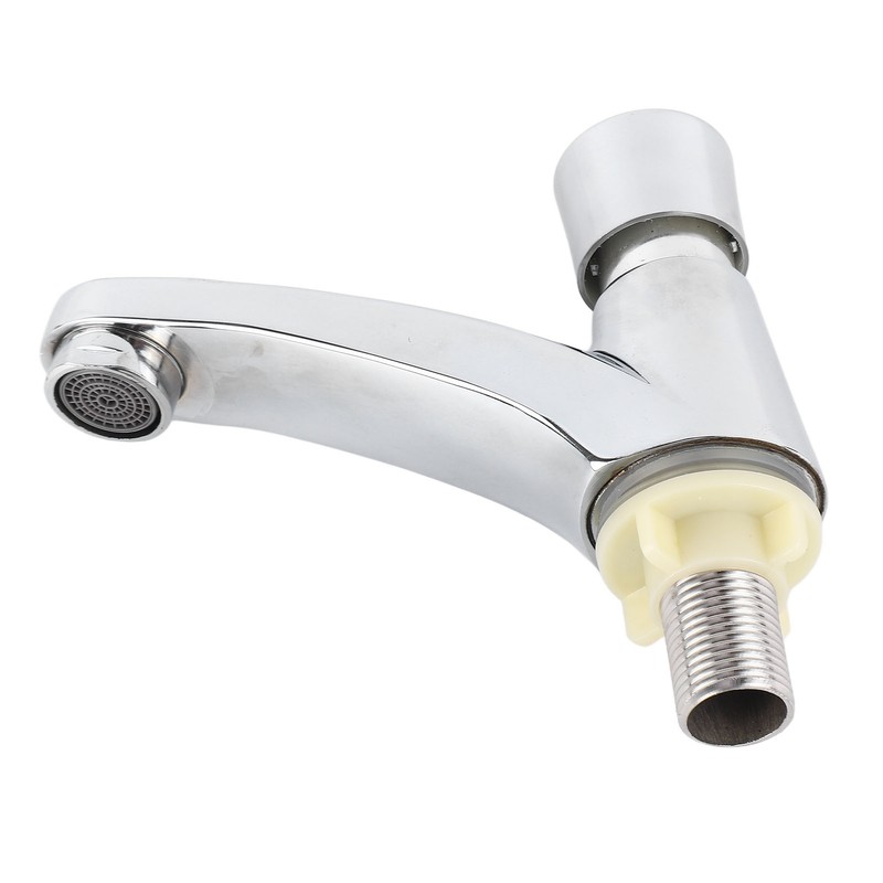 Time Delay Basin Sink Faucet Copper Alloy Push Switch Water
