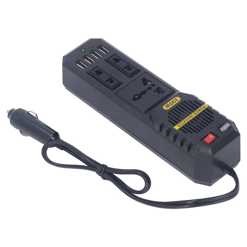 Car Power Inverter 200W 12V to PWM Modified Sine Wave