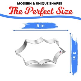 Foose Holly Leaf Cookie Cutter 5.5 Inch –Tin Plated Steel Cookie Cutters – Holly Leaf Cookie Mold