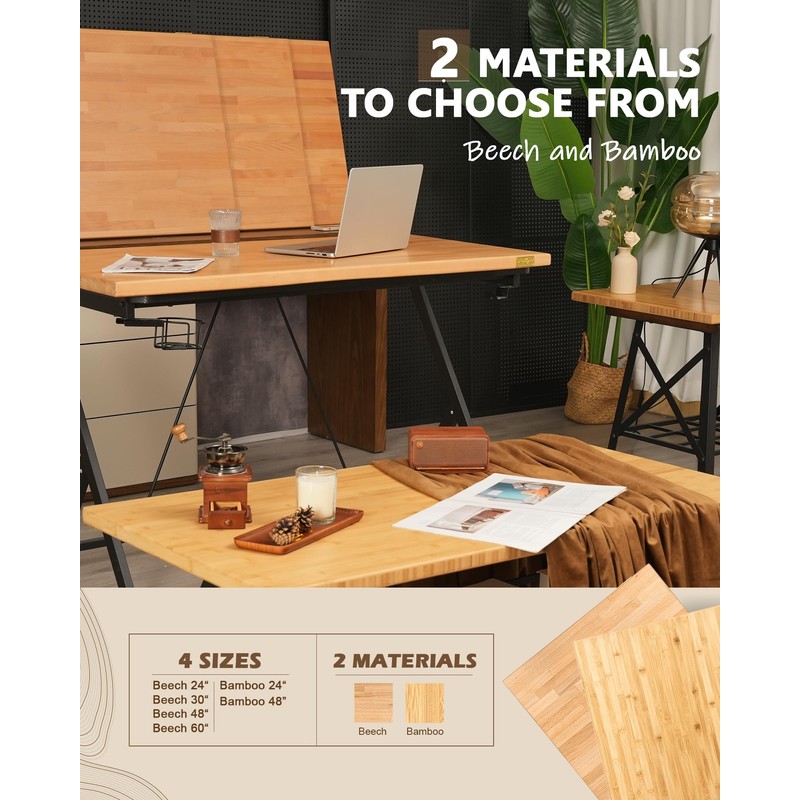 24"x25" Butcher Block Counter Top, DIY Bamboo Countertop, 1.2'' Thick
