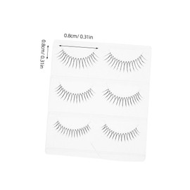 minkissy 3 Pairs Handmade Natural Looking False Eyelashes with Clear Band Realistic Lash Extensions for Eye Makeup Dense U Shaped Lashes for Daily Wear and Special Events