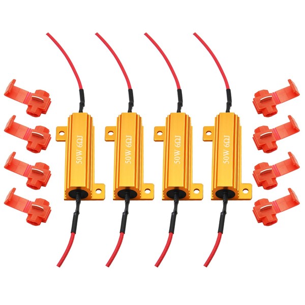 AUXLIGHT 4Pcs Quality 50W 6ohm Load Resistors - Fix LED