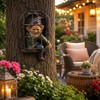 Tree Hugger Gnome Statue for Outdoor Decor – Funny Resin