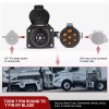 Nilight 7 Pin Round to 7 Way RV Blade Trailer