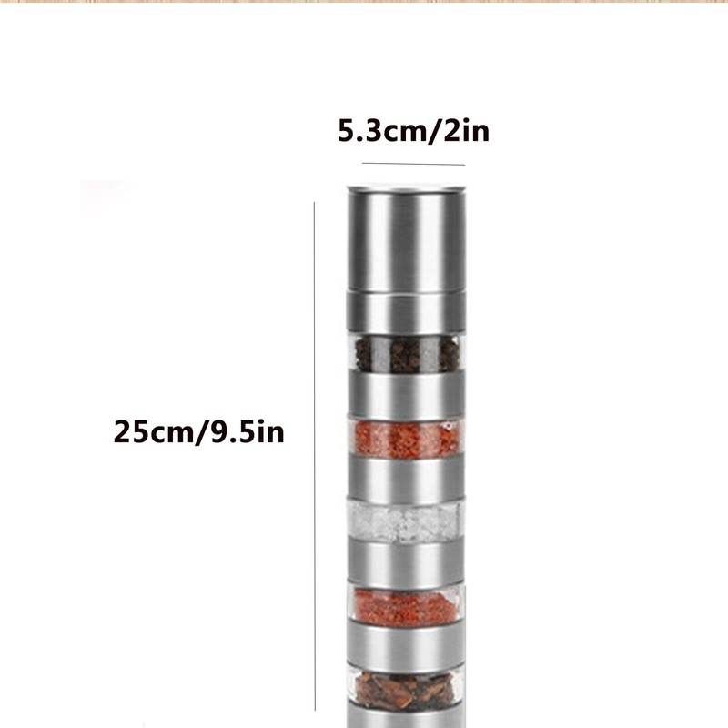Pepper Mill, Spice Bottle Condiment Container, Manual, Salt Mill, Pepper