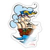 Spreadshirt Captain Sharky Ship and Adventure Sticker 10 x 10
