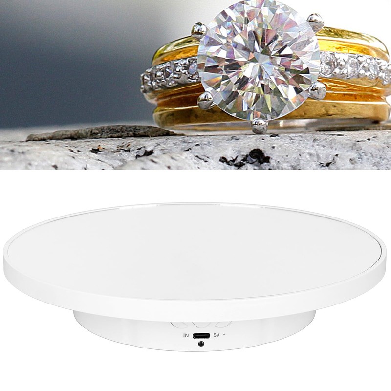 AUNMAS 360 Degree Rotating Display Stand, Electric Rotating Turntable for