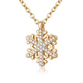 Kruckel Shining and Sparkling Everday Champaign Gold Plated Necklace Made with Austrian Crystals - 5071060