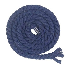Color Cotton Rope, Diameter: 0.3 inches (8 mm), 0.4 inches (10 mm), 0.5 inches (12 mm), 0.8 inches (20 mm), 3.9 inches (10 mm), 3.9 ft (10 m), Soft, Thick, Natural Cotton Rope, For Crafts, Handmade, Interior Decoration, DIY (Navy, 0.3 inches (8 mm), 3.9 