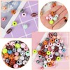 400 Pcs Sports Ball Beads for Jewelry Making, Acrylic Sports