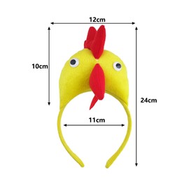 DVOFU 4Pieces Rooster Headband Multicolor Plush Animals Headband Easter Dress Up Costume Party Favors Novelty Animal Chick Decoration for Adults Kids