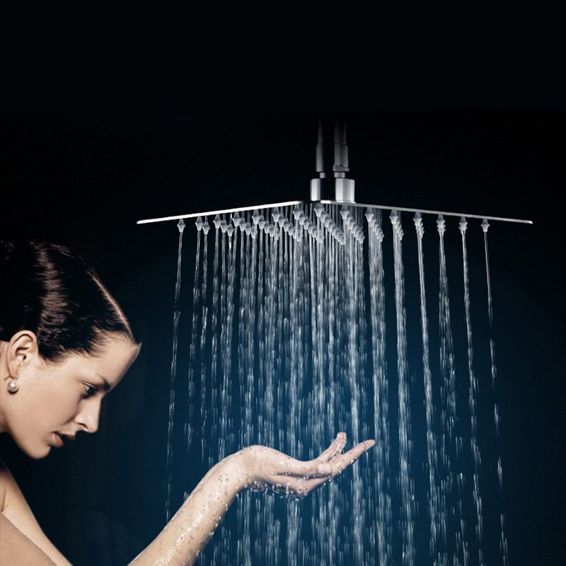 SR SUN RISE Luxury 12 Inch Large Square Stainless Steel