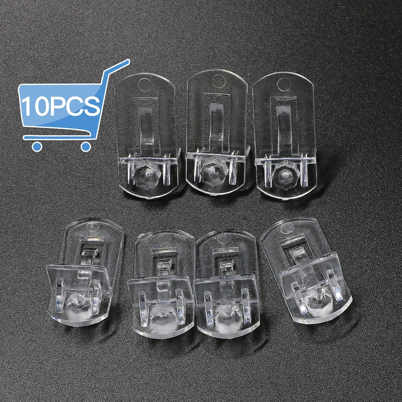 Jamiikury 10pcs Locking Shelf Support Pegs, 8mm Shelf Pins Clear