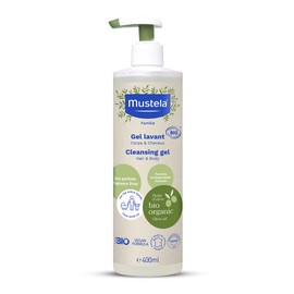 Mustela Bio Orgánico, Gel de Baño Corporal y Capilar, 400ml