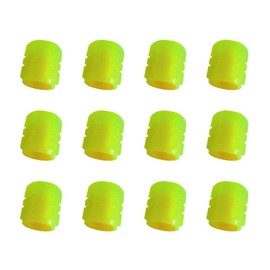 12PCS Fluorescent Car Tire Valve Stem Caps, Luminous Wheel Valve Tire Air Cover, Illuminated Dustproof Corrosion Resistant, Auto Accessories Fit for Motorcycles, SUV, Trucks, Bicycles (Yellow/12PCS)