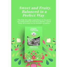 English Tea Shop Organic Green Tea & Pomegranate Tea (15 Pyramids), 30 g