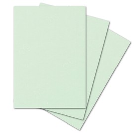 ARTOZ 50 x Letter Paper - Mint DIN A4 297 x 210 mm - Elegant Egoutteur Ribbing - High-Quality Design Paper Certificate Paper