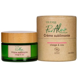 Ciel d'Azur Labs - Sublimating Cream Organic Pur'Aloé Premium - Aloe Arborescens Native & Aloe Vera - Beautifying Day Cream - Organic Cosmos Organic Certified - 99% Natural Origin - 45 ml