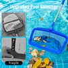 Pragmatist Pool Skimmer Net with 113.2 Inch Stainless Steel Pole,