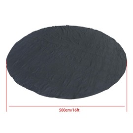 findmall 16ft Swimming Grounds Cloth Heavy Duty Round Pool Liner Pad for Above Ground Swimmings Pools Seamless Black