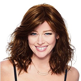 Hairdo Courtside Waves Mid-Length Soft Waves Wig, Average Size Cap, R3025S Glazed Cinnamon