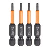 sourcing map 4pcs H2 Hex Head Drill Bit Wrench 2mm