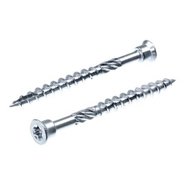 SECCARO Decking Screw Cylinder Head 4.5 x 50 mm C1 Stainless Steel Wood Screw with Cut Tip and Cutting Notch, TX/Hexalobular Socket (Pack of 200)